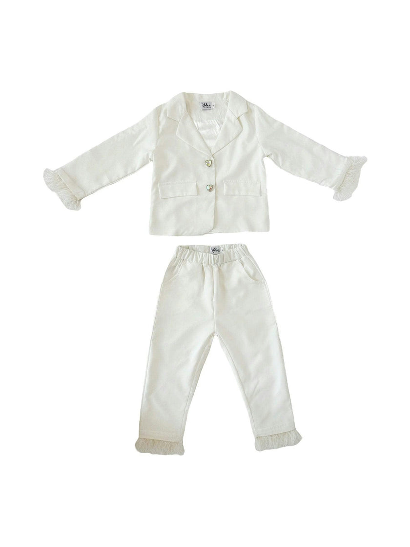 Women’s Feather Trims Suit Lavender