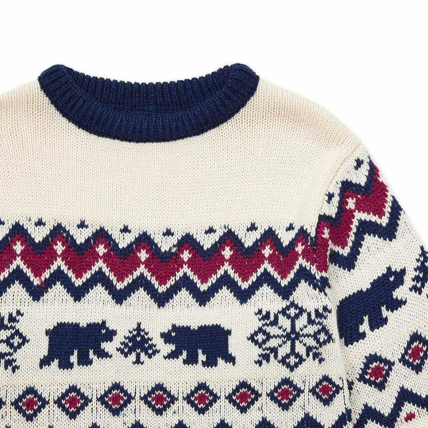 BONTON Winter Bear Jacquard Sweater