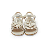 Iles Fields Sandals | Shimmer Buttercup | Silver Metallic Leather