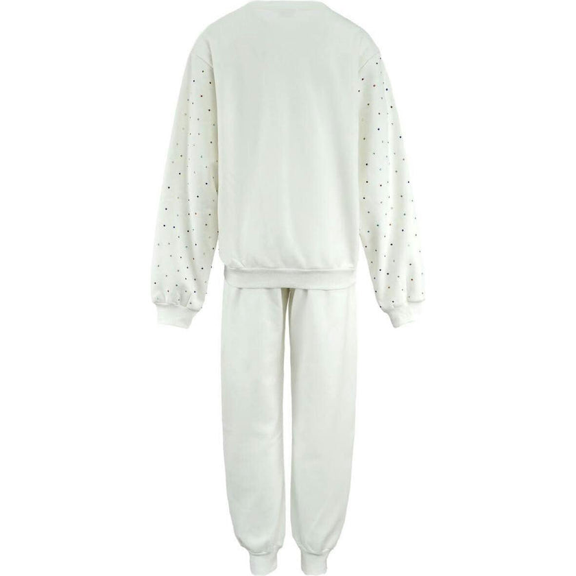Women's White Rainbow Sparkle Set