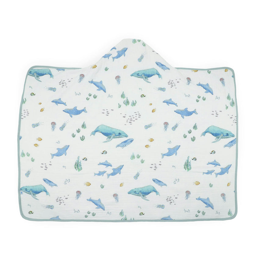 Toddler Hooded Towel - Whales