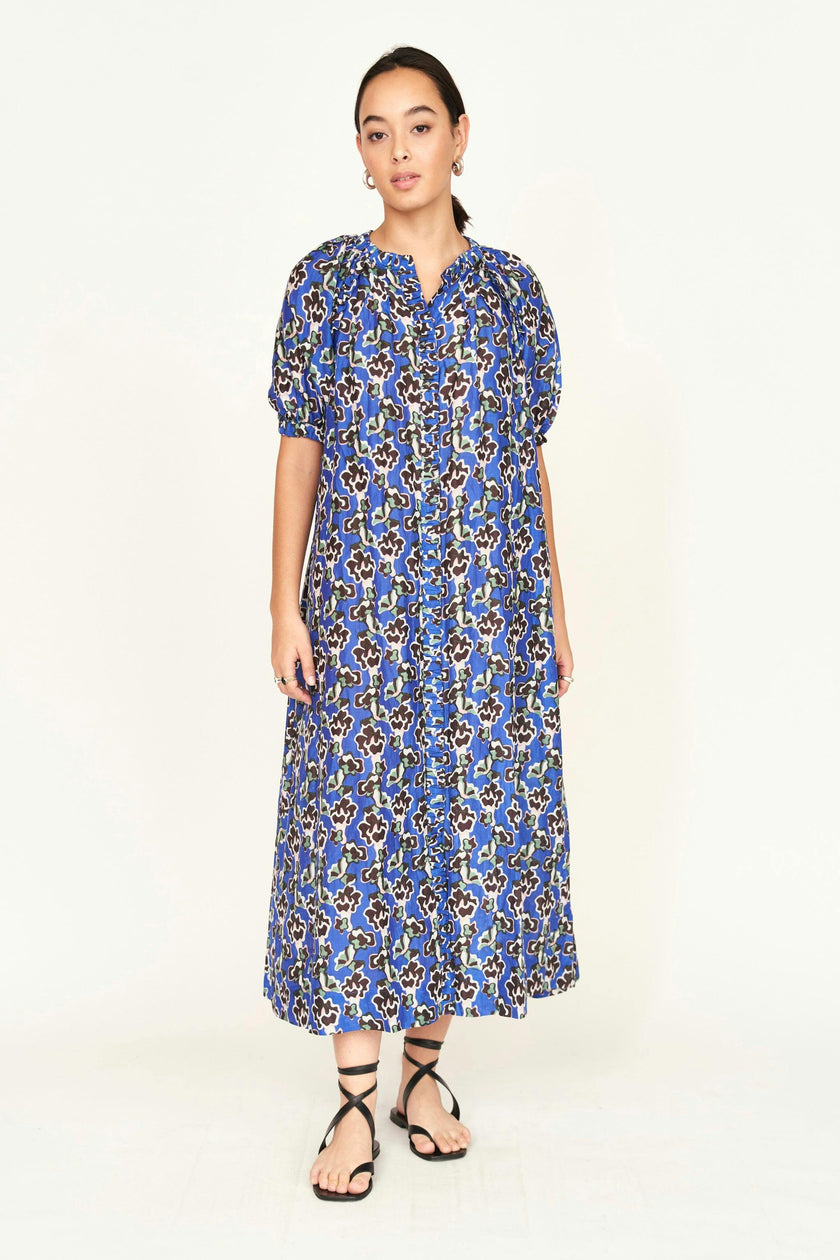Somerset Dress in Lapis Wildflower