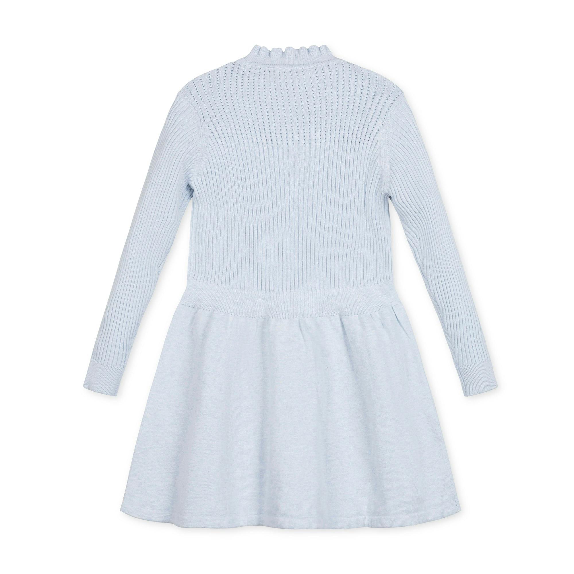 Organic Half Zip Ruffle Neck Sweater Dress