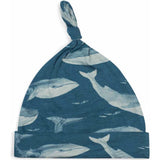 Blue Bamboo Knotted Beanie Hat