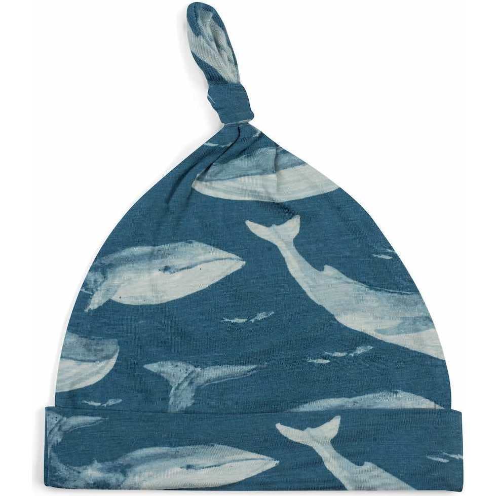 Blue Bamboo Knotted Beanie Hat