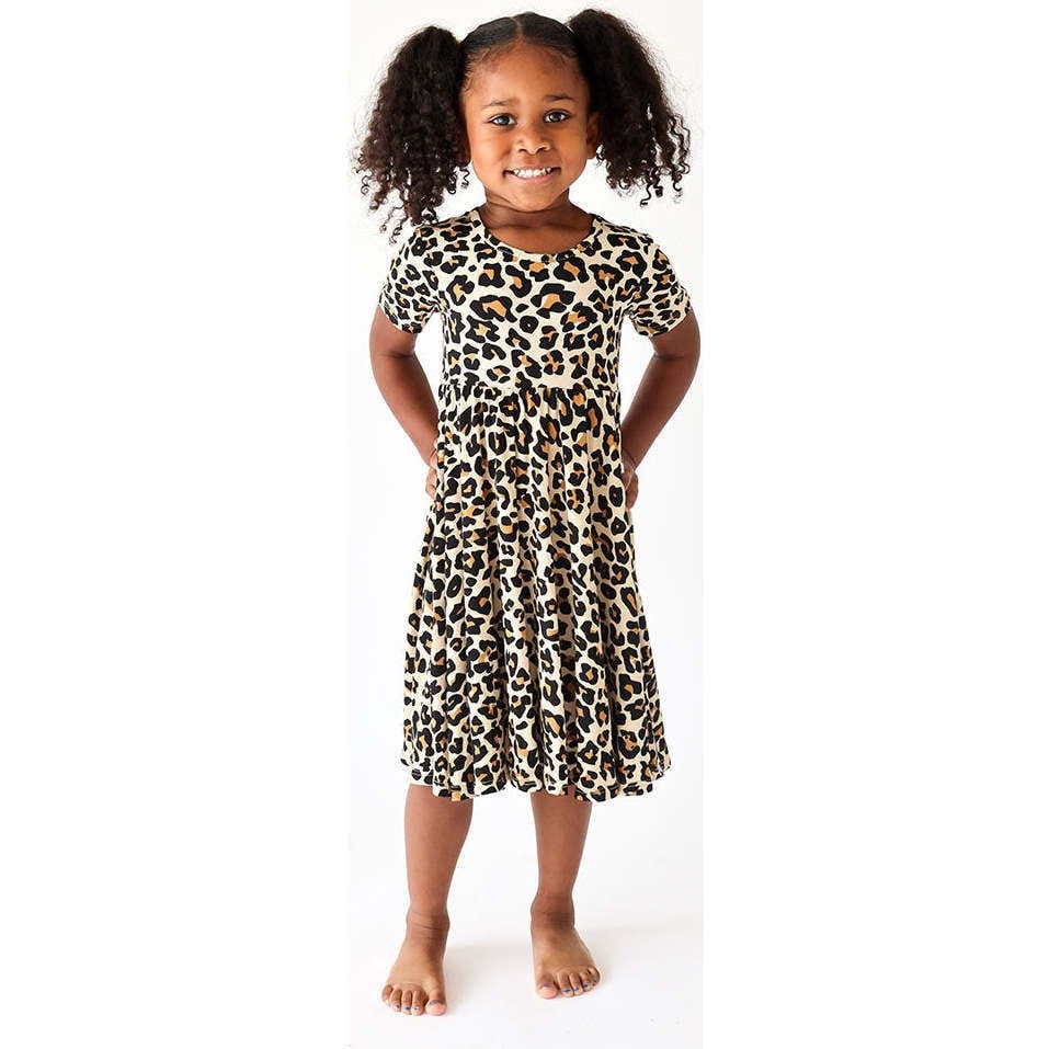 Lana Leopard Tan Twirl Dress