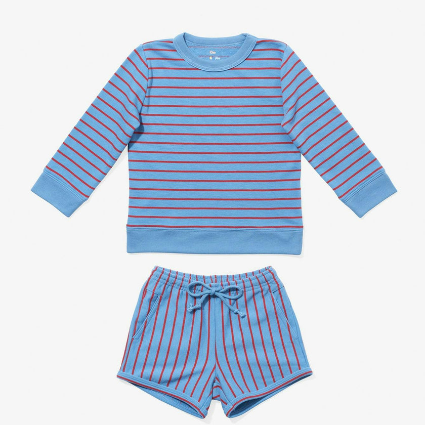 Remy Short Set, Paprika French Stripe
