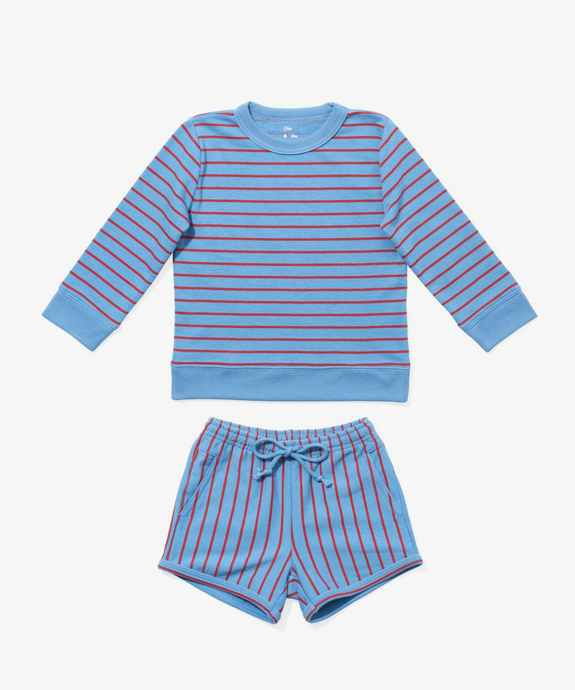 Remy Short Set, Paprika French Stripe