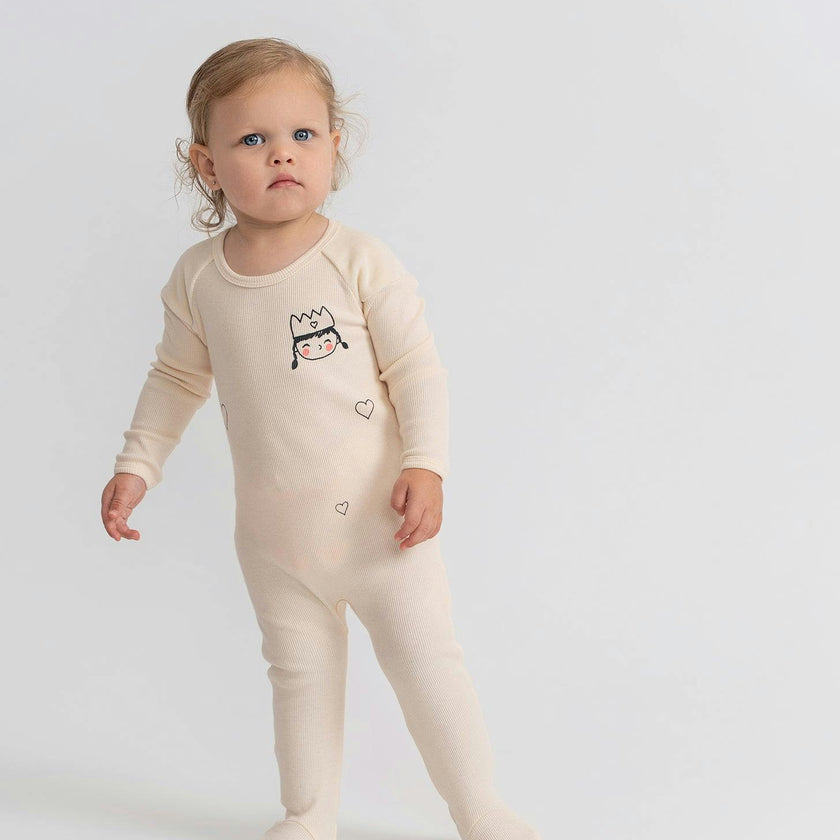 Princess Print Onesie Berry
