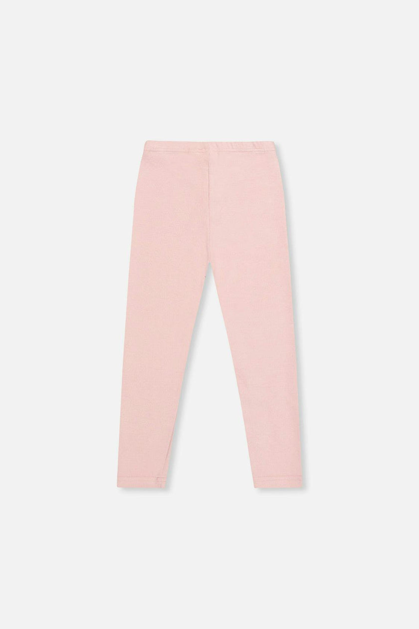 Rib Leggings Pale Dusty Pink