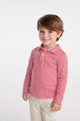 Long Sleeve Polo - Red Stripe