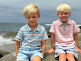 POLREATH Pink/Lilac Stripe Polo