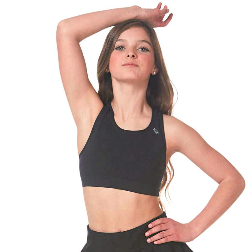 Racer Seamless Sports Bra - Black