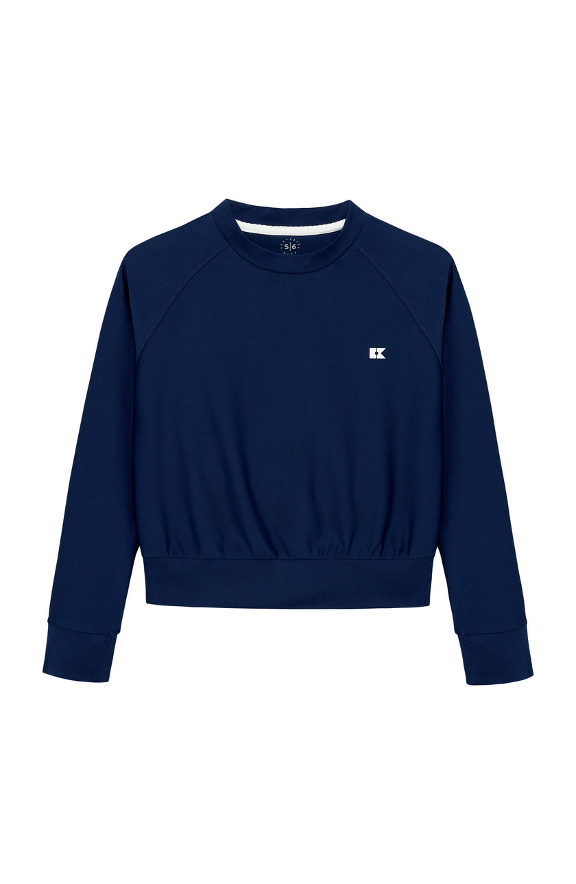 girls navy crewneck