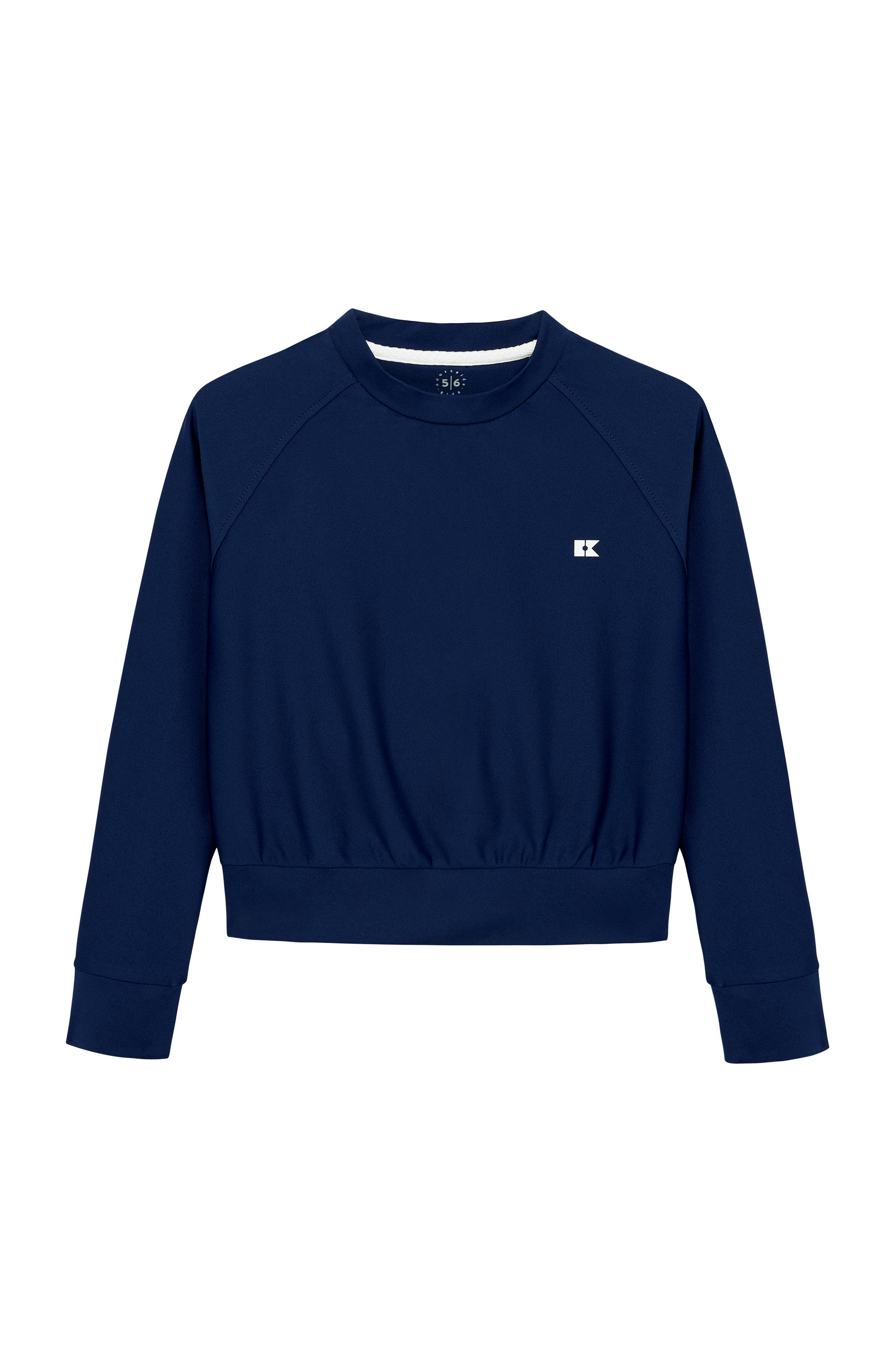 girls navy crewneck