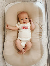 USA Organic Cotton Baby Bodysuit Short Sleeve