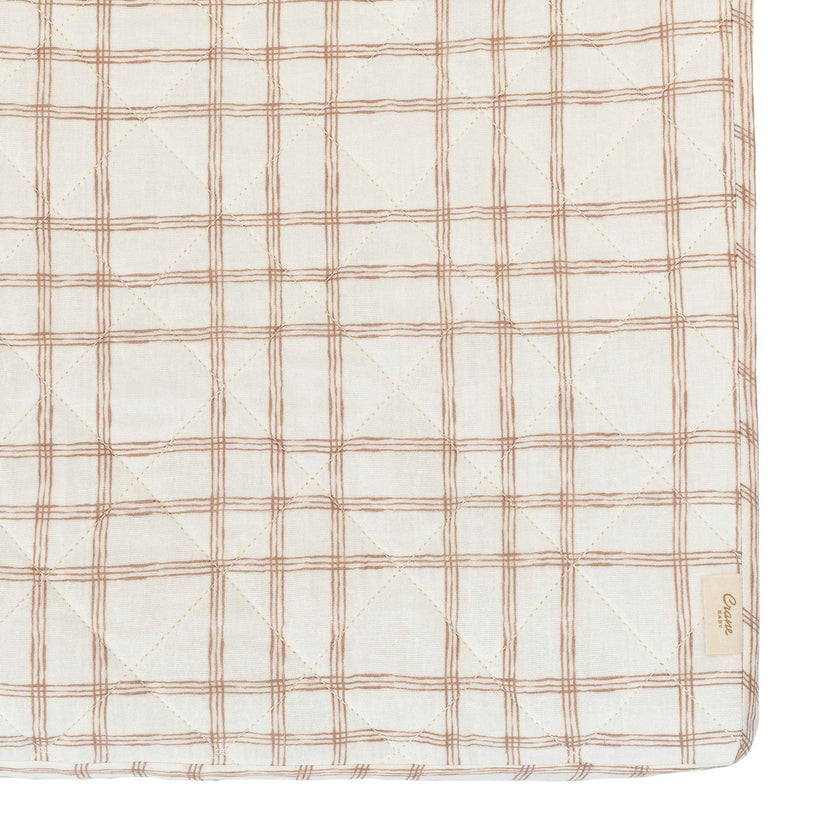 Charlie Farmhouse Plaid Cotton Quilted Change Pad Cover