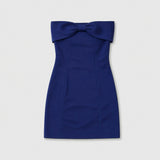 James Navy With Navy Bow Dress