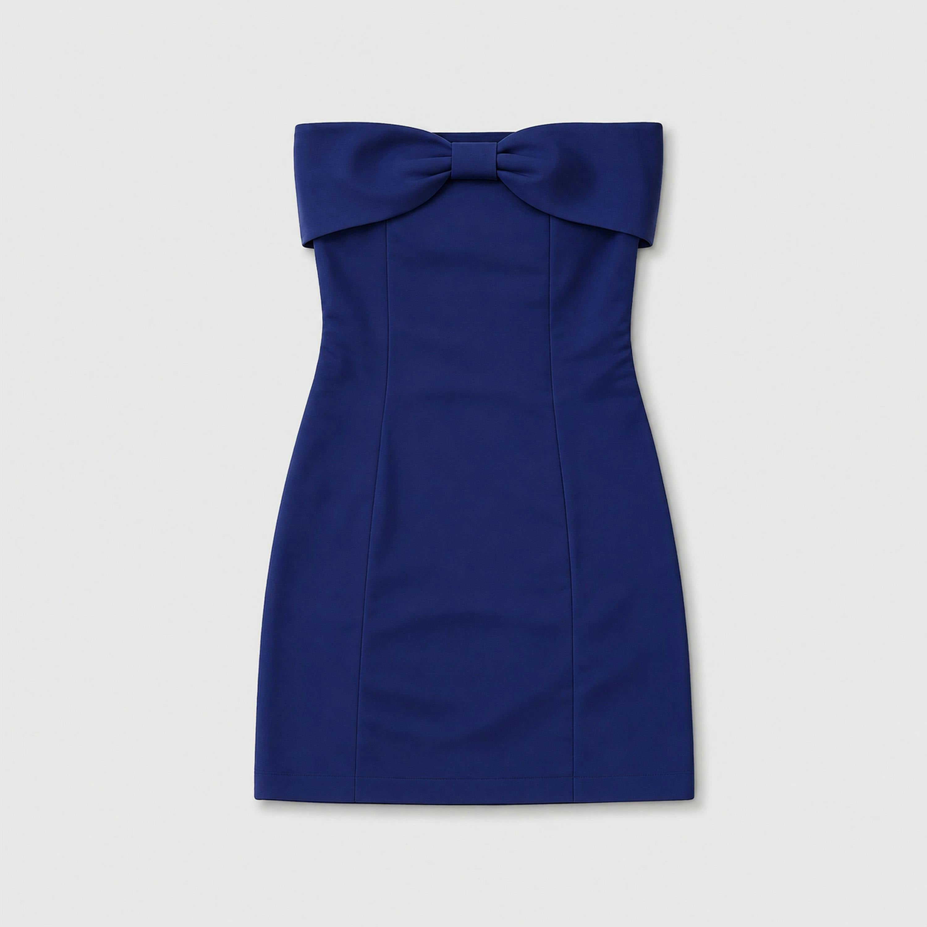 James Navy With Navy Bow Dress