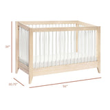 Babyletto Sprout 4-in-1 Convertible Crib with Toddler Bed Conversion Kit