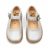 Holly Mary Jane Kids Barefoot Shoe - Silver Leather