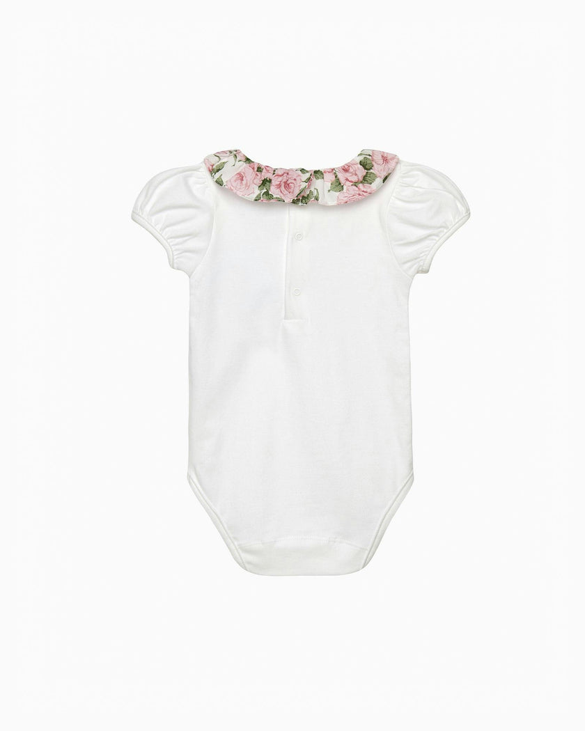 Baby Short-Sleeved Willow Bodysuit in Carline Rose
