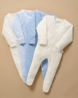 4 Pack Zip Growsuit Pale Blue Bear Pack