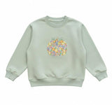 Liberty of London children's pumpkin design sage green jumper