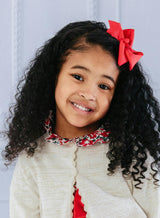 Extra Large Bow Hair Clip in Ruby