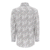 White Pebble Print Dress Shirt