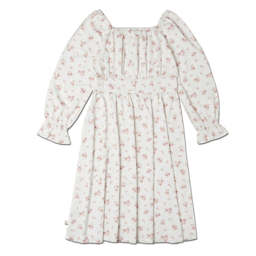 Organic Long Sleeve Ruffle Dress