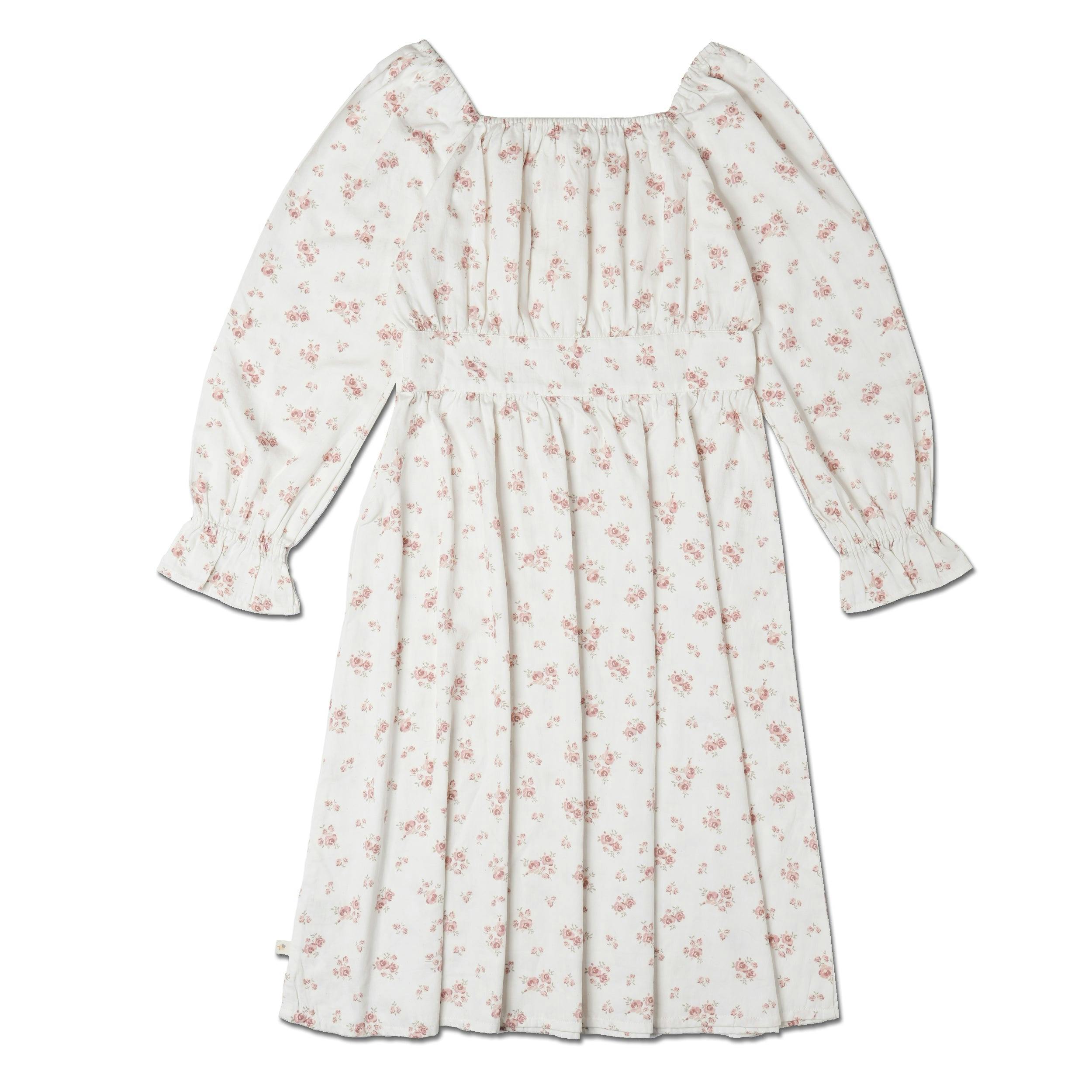 Organic Long Sleeve Ruffle Dress