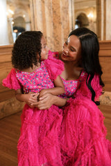 Cressida Dress in Merry Magenta