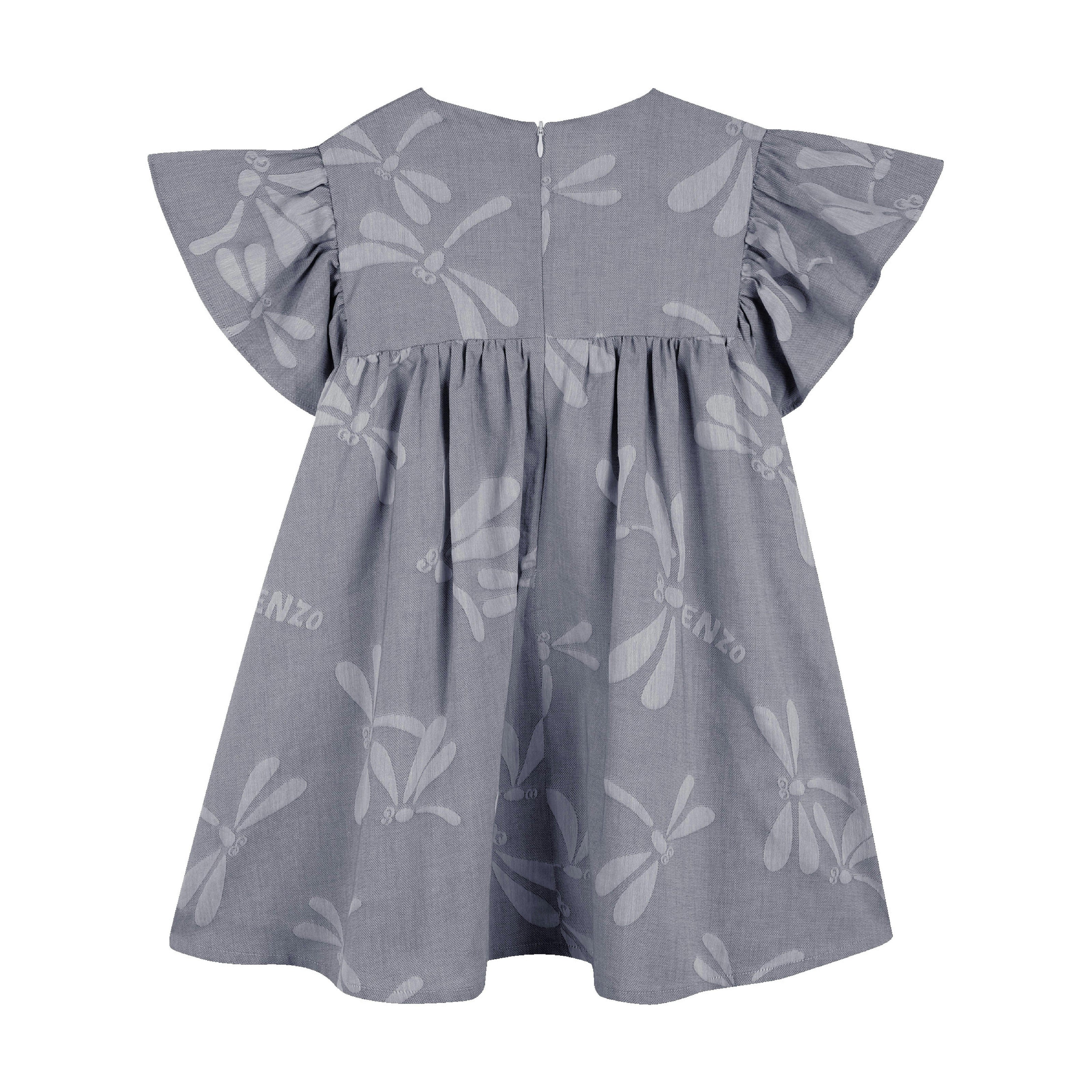 Pale Blue Kenzo Kids Flutter Dress
