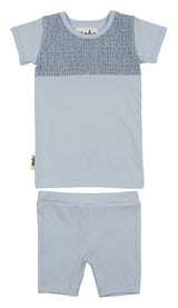 Boys Speckled Smocked Top & Short Set