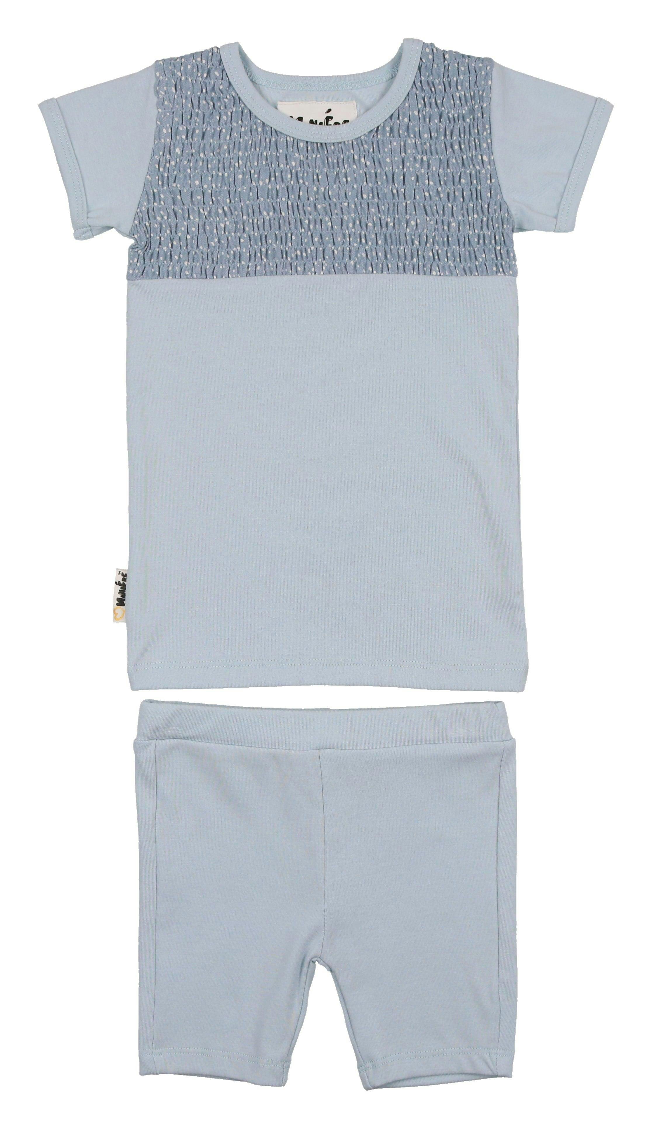 Boys Speckled Smocked Top & Short Set