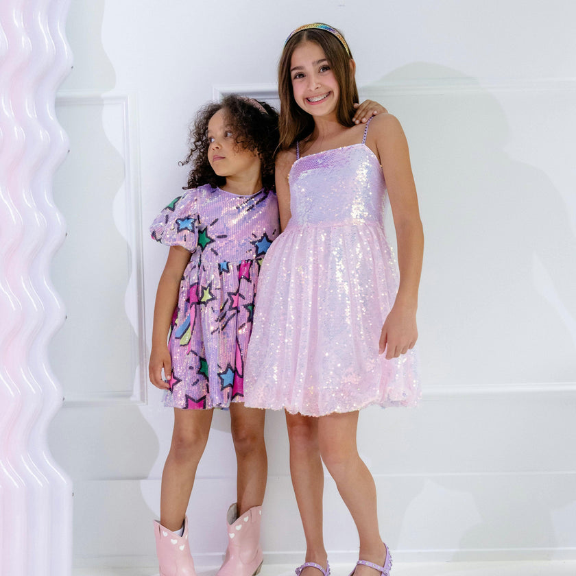 Lavender Haze Gems Bubble Dress