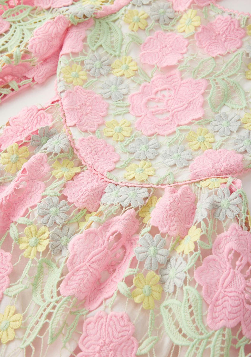 Estella Embroidered Mini Dress
