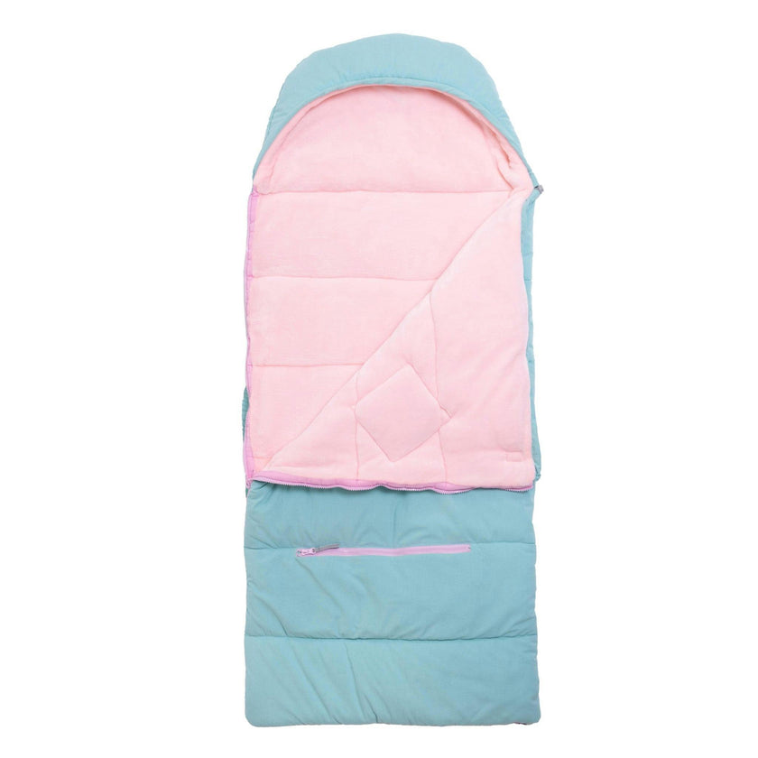 Sleep-N-Pack™ – Little Kid Size | Bows & Ruffles Tanager Turquoise Corduroy