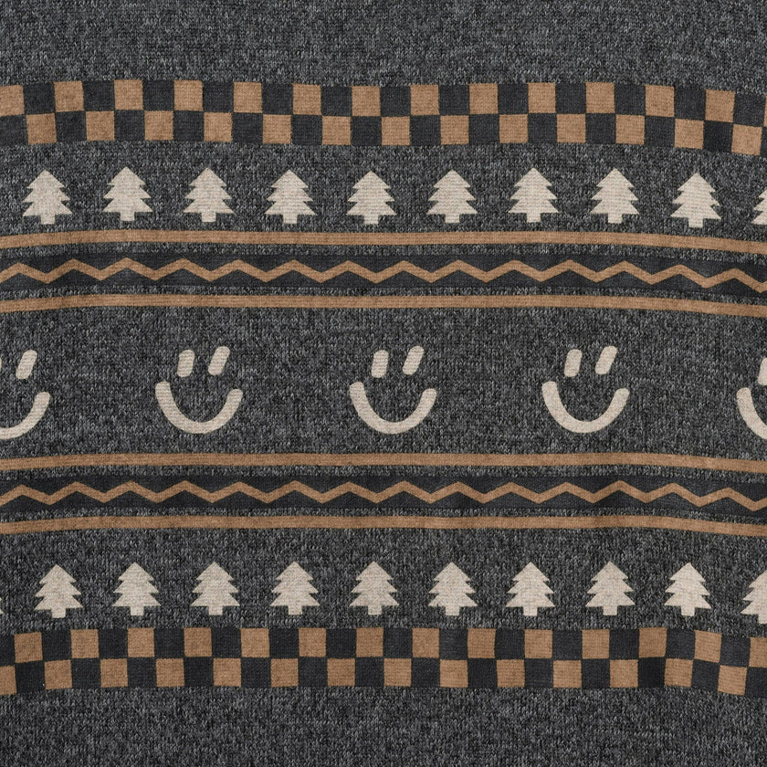 Boys Cozy Printed Pullover | Smiles & Trees