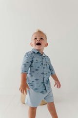 Boys Utility Shirt in Fish