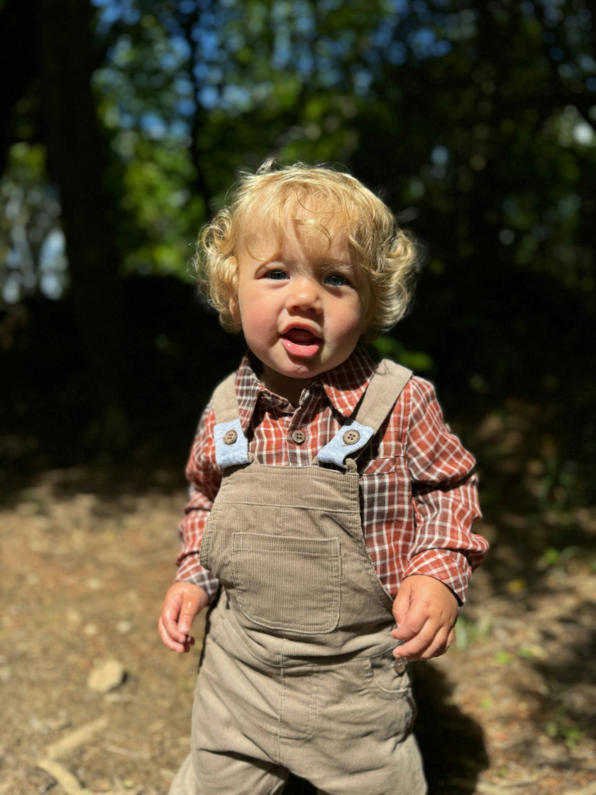 HARRISON Beige Cord Overalls