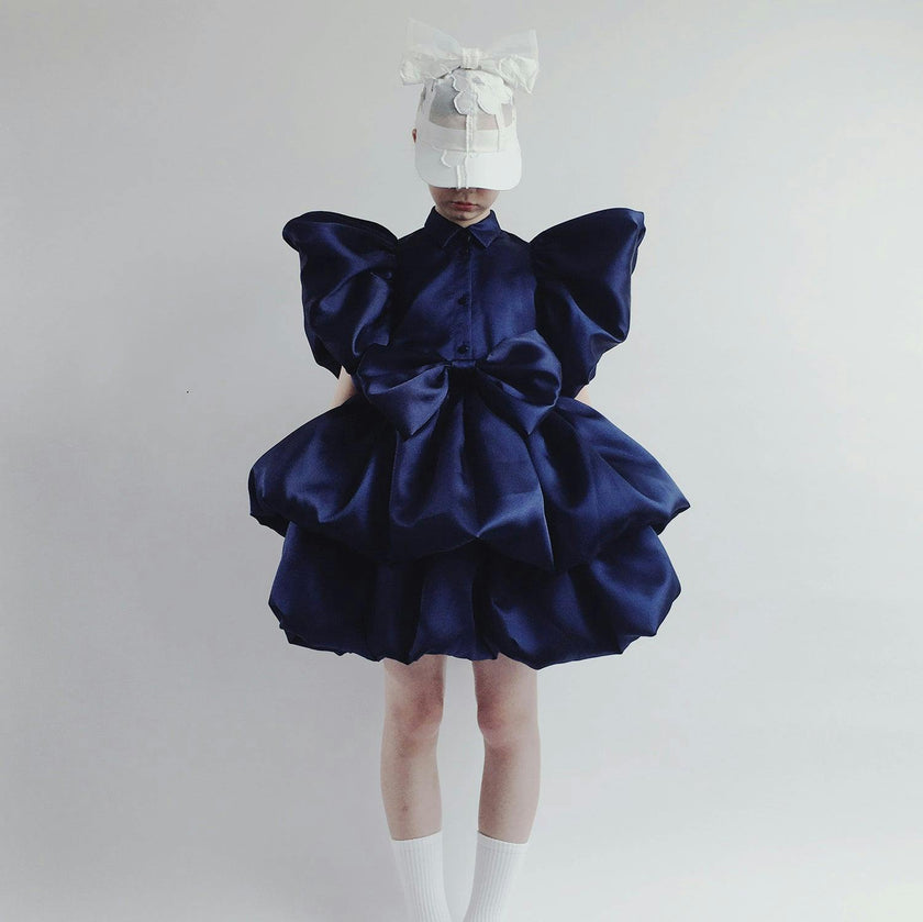 CAROLINE BOSMANS Big Bow Gloss Dress