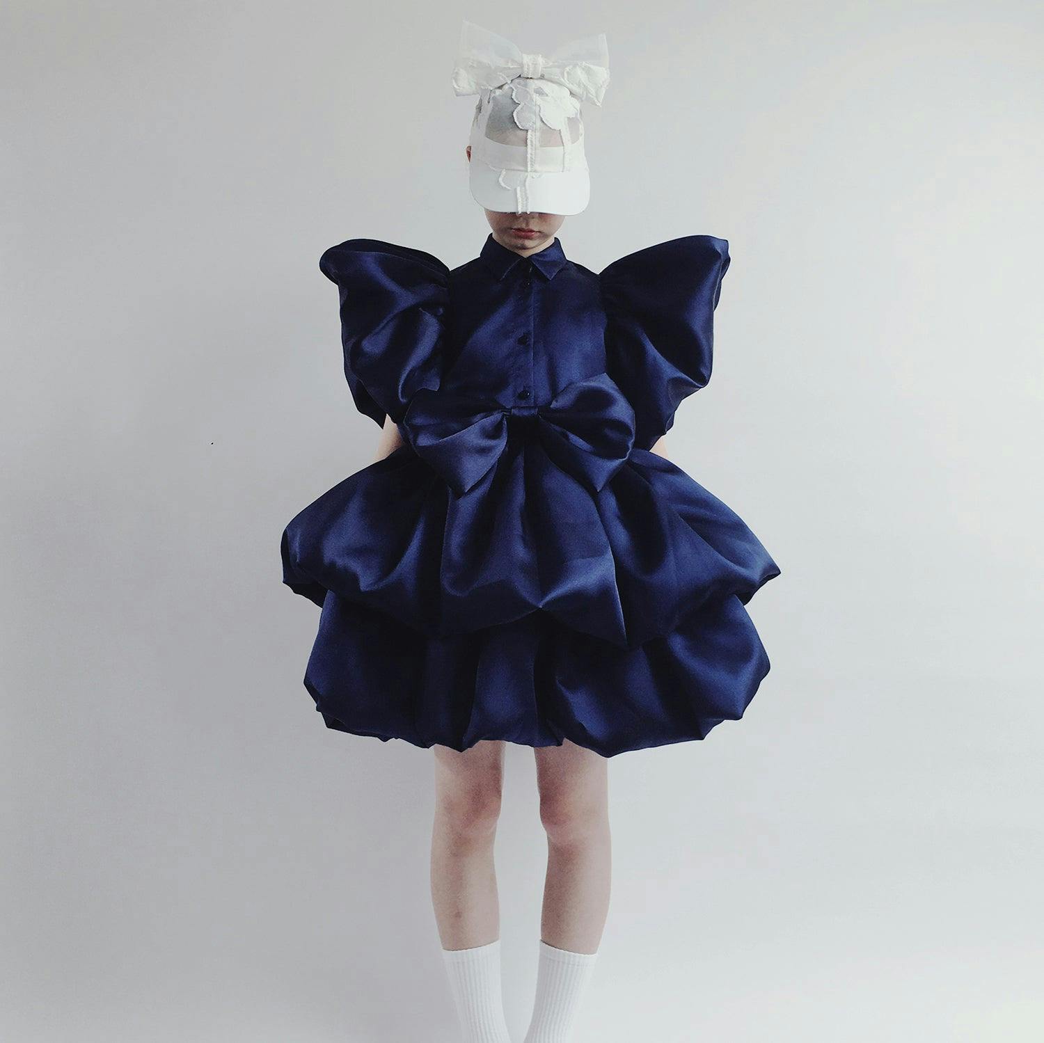 CAROLINE BOSMANS Big Bow Gloss Dress