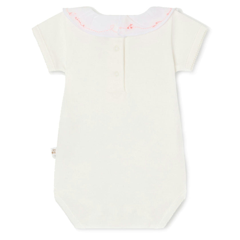 BONPOINT June Neon Detail Bodysuit - Blanc Lait