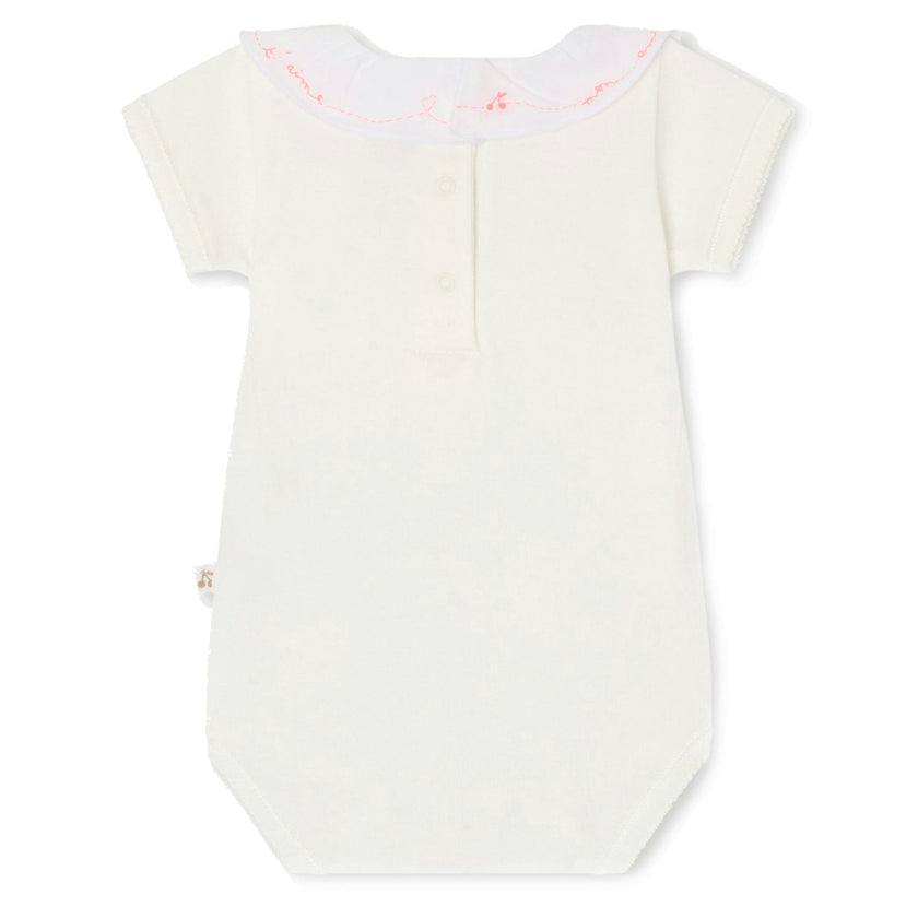 BONPOINT June Neon Detail Bodysuit - Blanc Lait