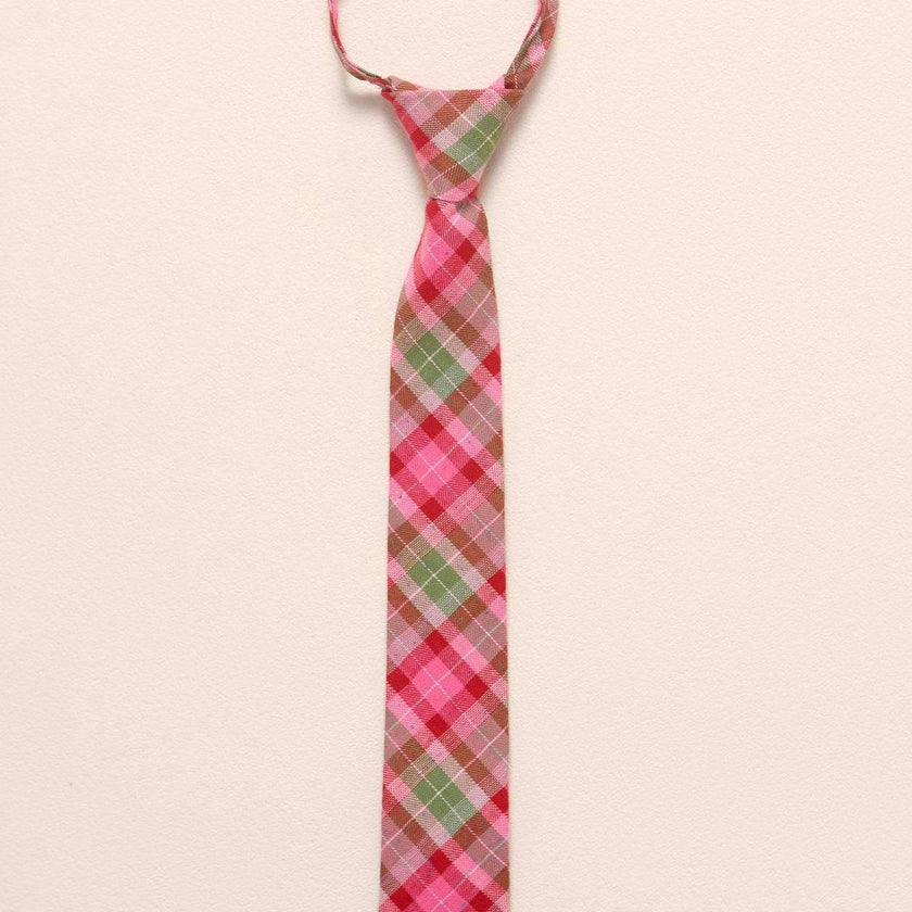Ties in Rosewood Tartan