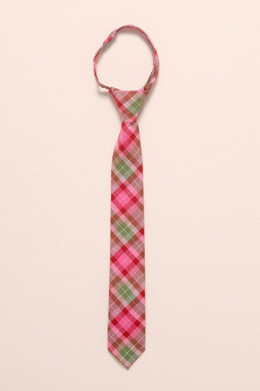 Ties in Rosewood Tartan