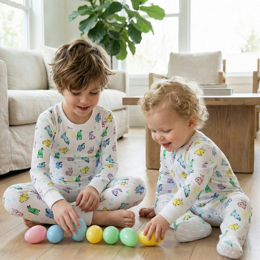 The Organic Zipper Footie [Bunny Hop]