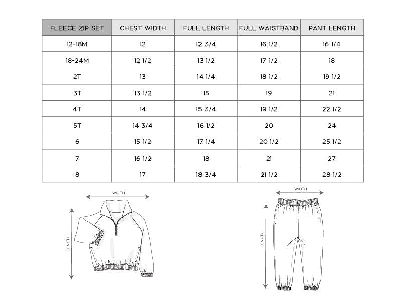 Girls Fleece Zip Set in Heather Gray